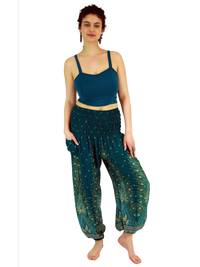 Harem Pant, Feather Print